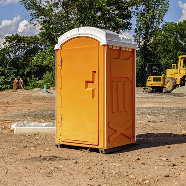 how often are the portable toilets cleaned and serviced during a rental period in Stringtown OK